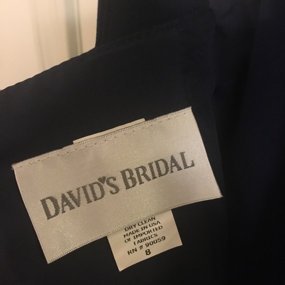 David’s Bridal Cotton Dress in Navy Blue